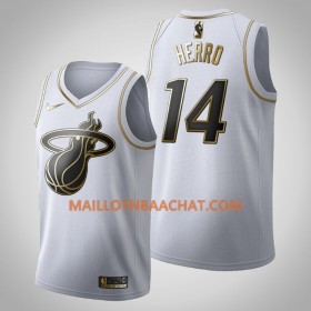 Maillot NBA Miami Heat Tyler Herro 14 Nike 2019-20 Blanc Golden Edition Swingman - Homme